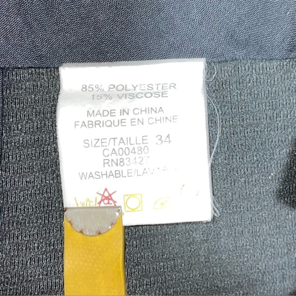 Bill Blass Dress Pants - black pinstripe 34 - Picture 10 of 10